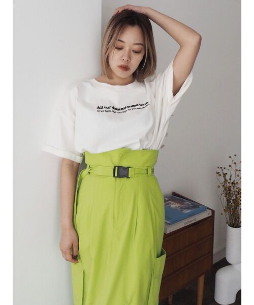 EVRIS（エヴリス）の「ベルテッドワークスカート（スカート・レディース・ブラック/ホワイト/グリーン・FREE）」の22枚目の写真