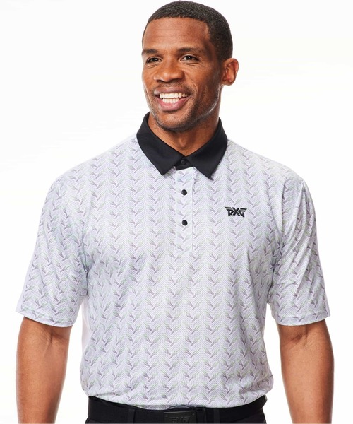 Men's Comfort Fit Saguaro Perforated Polo White