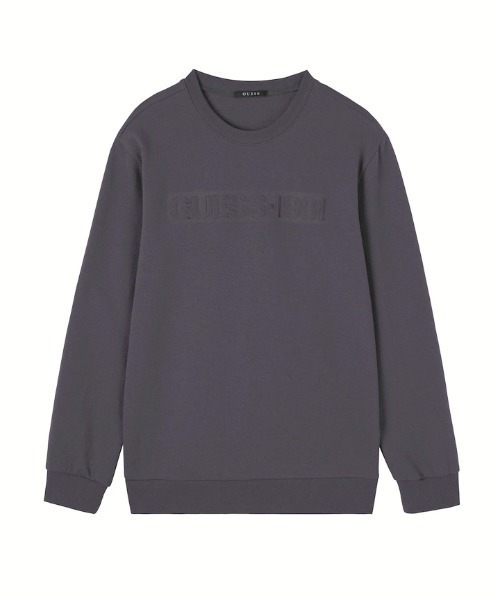 Guess(ゲス)の「Allok Convex Sweatshirt(スウェット・メンズ・グレー/ピンク/アイボリー・X-LARGE/MEDIUM/LARGE/SMALL)」の1枚目の写真