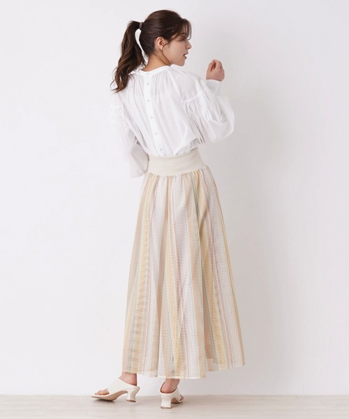 en recre（アンレクレ）の「【Mylanka】2wayボリュームスリーブブラウス（シャツ/ブラウス・レディース・オフホワイト/ダークネイビー・2）」の6枚目の写真