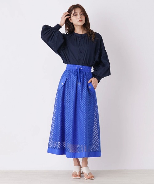 en recre（アンレクレ）の「【Mylanka】2wayボリュームスリーブブラウス（シャツ/ブラウス・レディース・オフホワイト/ダークネイビー・2）」の16枚目の写真