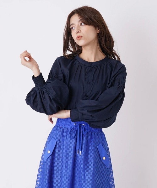 en recre（アンレクレ）の「【Mylanka】2wayボリュームスリーブブラウス（シャツ/ブラウス・レディース・オフホワイト/ダークネイビー・2）」の15枚目の写真