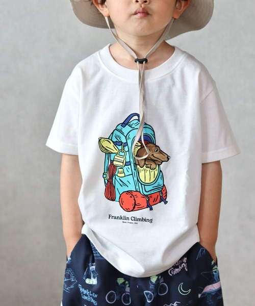 Franklin Climbing(フランクリンクライミング)の「【KIDS】【Franklin Climbing】バックパック&ドッググラフィックテックショートスリーブ(Tシャツ/カットソー・キッズ・ホワイト/チャコールグレー/バイオレット・M/L/XL)」の9枚目の写真