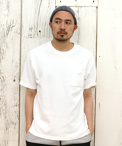 CIAOPANIC TYPY(チャオパニックティピー)の「ヘビークレープポケットTシャツ(Tシャツ/カットソー・メンズ・ホワイト/ネイビー/グレー/ブルー・MEDIUM/LARGE/SMALL)」の2枚目の写真
