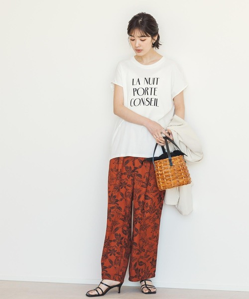 Gready Brilliant(グレディブリリアン)の「LANUITフロッキーTシャツ(Tシャツ/カットソー・レディース・ブラック/オフホワイト・FREE)」の6枚目の写真