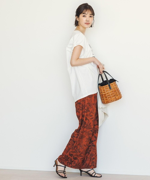 Gready Brilliant(グレディブリリアン)の「LANUITフロッキーTシャツ(Tシャツ/カットソー・レディース・ブラック/オフホワイト・FREE)」の9枚目の写真