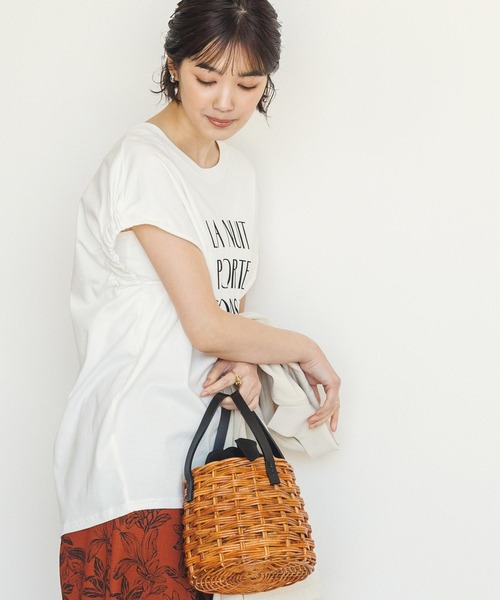 Gready Brilliant(グレディブリリアン)の「LANUITフロッキーTシャツ(Tシャツ/カットソー・レディース・ブラック/オフホワイト・FREE)」の13枚目の写真