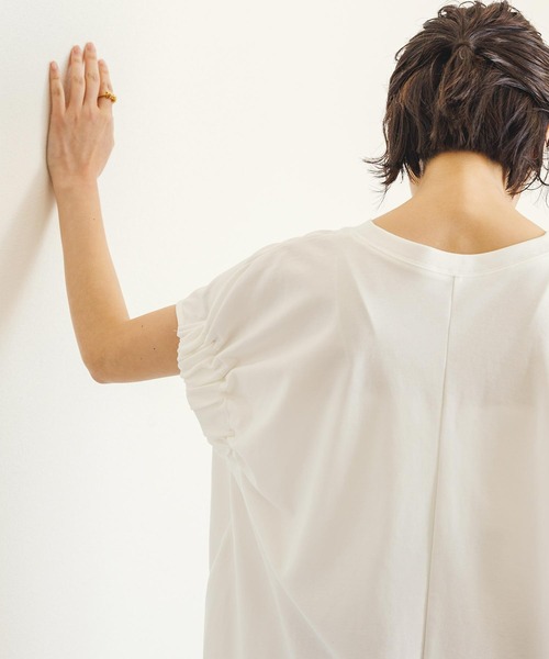Gready Brilliant(グレディブリリアン)の「LANUITフロッキーTシャツ(Tシャツ/カットソー・レディース・ブラック/オフホワイト・FREE)」の18枚目の写真