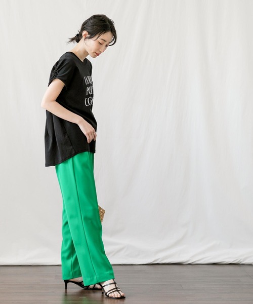 Gready Brilliant(グレディブリリアン)の「LANUITフロッキーTシャツ(Tシャツ/カットソー・レディース・ブラック/オフホワイト・FREE)」の20枚目の写真