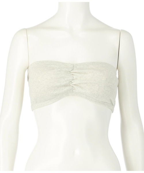 anap mimpi（アナップミンピ）の「テレコリブギャザーブラトップ（チューブトップ・レディース・ブラック/ダークグレー/ホワイト/ベージュ/キナリ・FREE）」の11枚目の写真