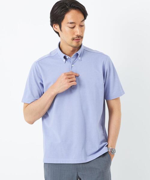 green label relaxing（グリーンレーベルリラクシング）の「DUADRY CLEAN バーズアイ ボタンダウン ポロシャツ -吸水速乾・抗菌-（ポロシャツ・メンズ・ダークグリーン/ライトブルー/ライトグレー/ネイビー/ダークグレー/ライム/ダークブラウン/ベージュ・S/M/L/XL）」の21枚目の写真