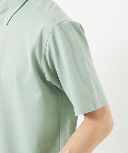 green label relaxing（グリーンレーベルリラクシング）の「DUADRY CLEAN バーズアイ ボタンダウン ポロシャツ -吸水速乾・抗菌-（ポロシャツ・メンズ・ダークグリーン/ライトブルー/ライトグレー/ネイビー/ダークグレー/ライム/ダークブラウン/ベージュ・S/M/L/XL）」の12枚目の写真