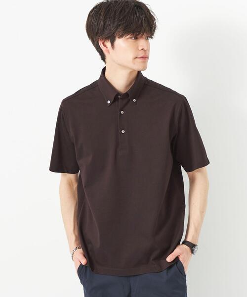 green label relaxing（グリーンレーベルリラクシング）の「DUADRY CLEAN バーズアイ ボタンダウン ポロシャツ -吸水速乾・抗菌-（ポロシャツ・メンズ・ダークグリーン/ライトブルー/ライトグレー/ネイビー/ダークグレー/ライム/ダークブラウン/ベージュ・S/M/L/XL）」の17枚目の写真