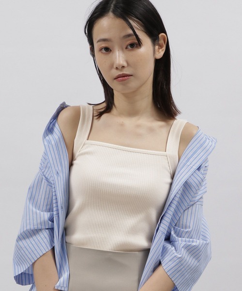 LAKOLE（ラコレ）の「三角テレコタンクトップ / 188706（Tシャツ/カットソー・レディース・ブラック/ベージュ/オフホワイト/ブラウン系その他・SMALL/MEDIUM）」の6枚目の写真