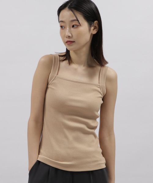 LAKOLE（ラコレ）の「三角テレコタンクトップ / 188706（Tシャツ/カットソー・レディース・ブラック/ベージュ/オフホワイト/ブラウン系その他・SMALL/MEDIUM）」の9枚目の写真