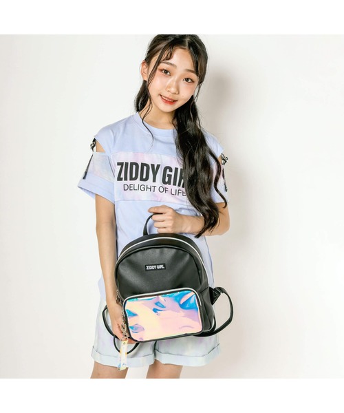 ZIDDY（ジディ）の「ZIDDY/mini合皮リュック（バックパック/リュック・キッズ・パープル/ブラック・ONESIZE）」の3枚目の写真