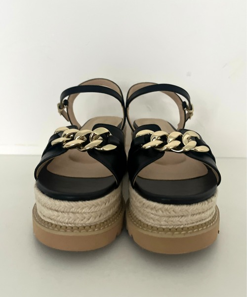 prose verse（プロズヴェール）の「チェーンデザインジュート厚底サンダル（サンダル・レディース・ブラック/オフホワイト・SMALL/MEDIUM/LARGE）」の17枚目の写真