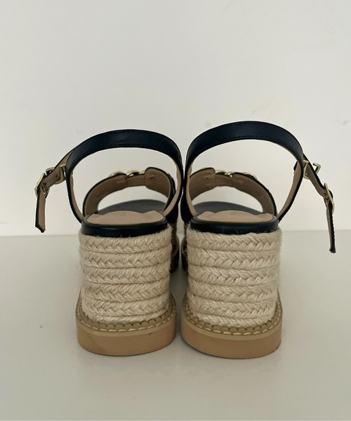 prose verse（プロズヴェール）の「チェーンデザインジュート厚底サンダル（サンダル・レディース・ブラック/オフホワイト・SMALL/MEDIUM/LARGE）」の9枚目の写真