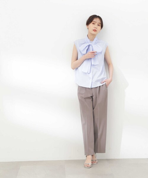 N.（N. Natural Beauty Basic）（エヌエヌナチュラルビューティーベーシック）の「【S Size Line】◆２タックトラウザーパンツ（スラックス・レディース・モカ/ブルー・SMALL/MEDIUM）」の16枚目の写真