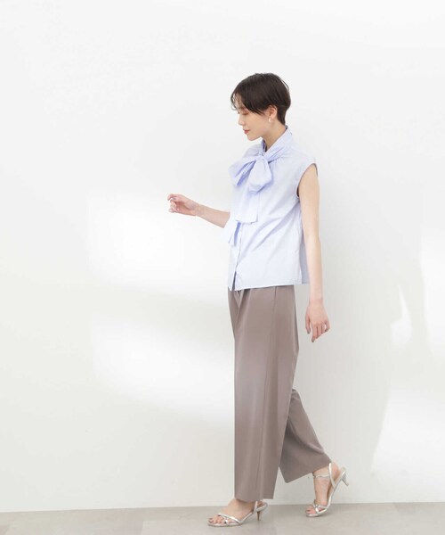 N.（N. Natural Beauty Basic）（エヌエヌナチュラルビューティーベーシック）の「【S Size Line】◆２タックトラウザーパンツ（スラックス・レディース・モカ/ブルー・SMALL/MEDIUM）」の17枚目の写真