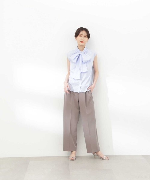 N.（N. Natural Beauty Basic）（エヌエヌナチュラルビューティーベーシック）の「【S Size Line】◆２タックトラウザーパンツ（スラックス・レディース・モカ/ブルー・SMALL/MEDIUM）」の18枚目の写真