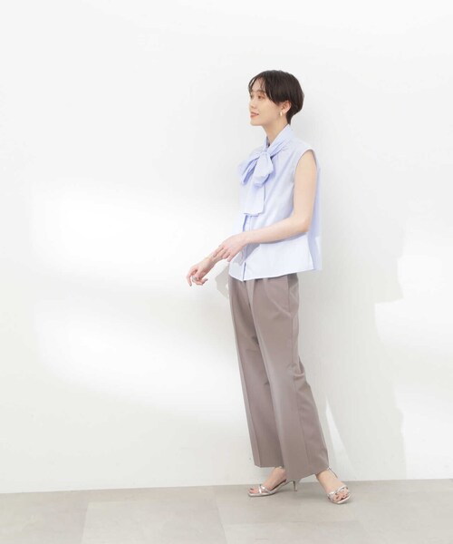 N.（N. Natural Beauty Basic）（エヌエヌナチュラルビューティーベーシック）の「【S Size Line】◆２タックトラウザーパンツ（スラックス・レディース・モカ/ブルー・SMALL/MEDIUM）」の19枚目の写真