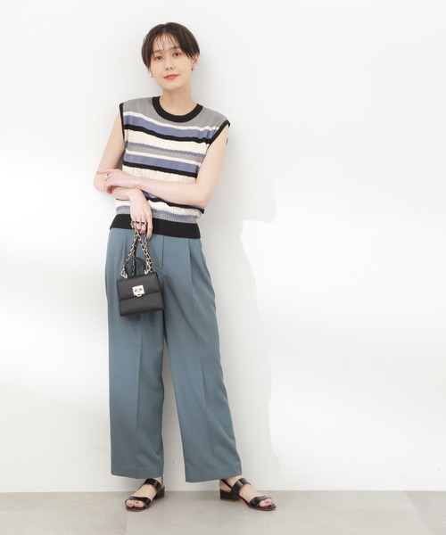 N.（N. Natural Beauty Basic）（エヌエヌナチュラルビューティーベーシック）の「【S Size Line】◆２タックトラウザーパンツ（スラックス・レディース・モカ/ブルー・SMALL/MEDIUM）」の11枚目の写真