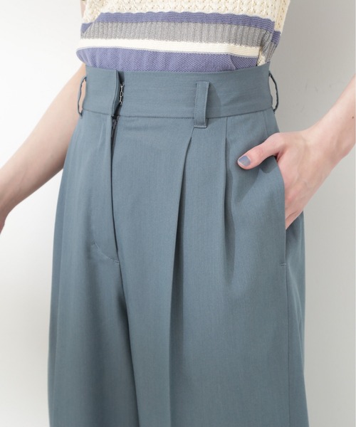 N.（N. Natural Beauty Basic）（エヌエヌナチュラルビューティーベーシック）の「【S Size Line】◆２タックトラウザーパンツ（スラックス・レディース・モカ/ブルー・SMALL/MEDIUM）」の7枚目の写真