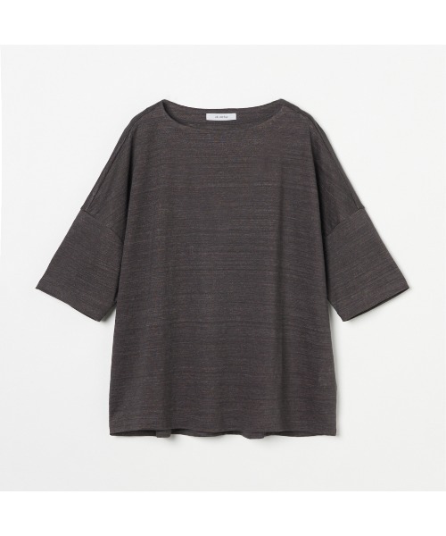HELIOPOLE(エリオポール)の「NATURAL LINEN CUT PULLOVER(Tシャツ/カットソー・レディース・ブラック/アイボリー/チャコールグレー/ネイビー・38)」の4枚目の写真