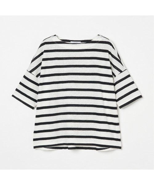 HELIOPOLE(エリオポール)の「NATURAL LINEN CUT PULLOVER(Tシャツ/カットソー・レディース・ブラック/アイボリー/チャコールグレー/ネイビー・38)」の3枚目の写真