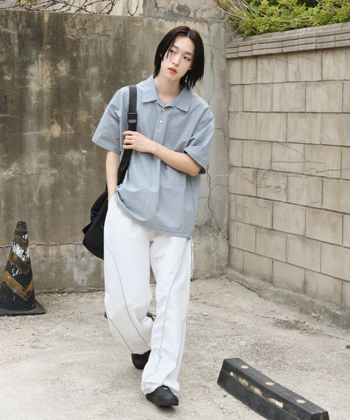 FOLLOWIN（フォロウィン）の「[UNISEX] 【長さ調節可能】【ストリートファッション必須アイテム】ストリングラインハイウエストバンディングパンツ（スウェットパンツ・メンズ・ホワイト/ブラック・FREE）」の12枚目の写真