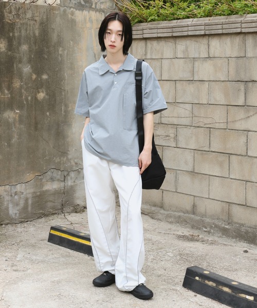 FOLLOWIN（フォロウィン）の「[UNISEX] 【長さ調節可能】【ストリートファッション必須アイテム】ストリングラインハイウエストバンディングパンツ（スウェットパンツ・メンズ・ホワイト/ブラック・FREE）」の3枚目の写真