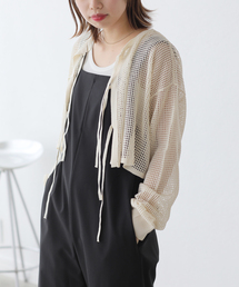 【TORRAZZO DONNA/トラッゾドンナ】2WAY mesh knit tops
