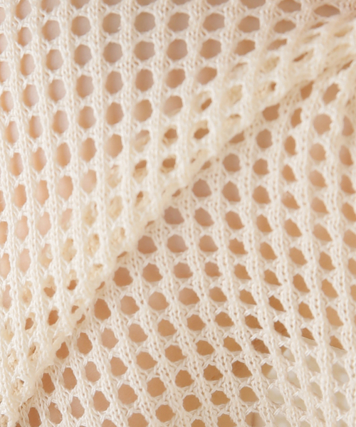 La TOTALITE(ラトータリテ)の「【TORRAZZO DONNA/トラッゾドンナ】2WAY mesh knit tops(ニット/セーター・レディース・ホワイト/ブラック・FREE)」の15枚目の写真