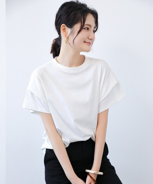 セール】トップス Tシャツ レディース ボーダー 袖あり 半袖