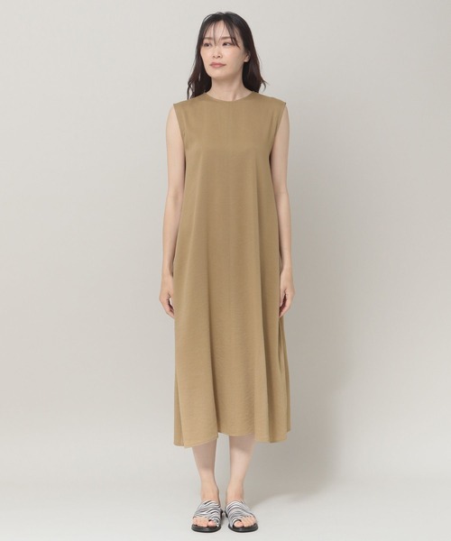 Elura(エルーラ)の「サラサラサマーリネンライクワンピース(ワンピース・レディース・チャコールグレー/オフホワイト/ブラウン系その他2・MEDIUM/LARGE)」の14枚目の写真