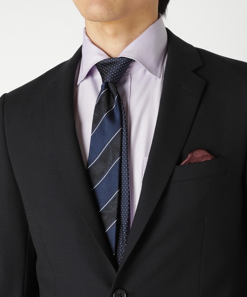 CROWDED CLOSET（クラウデッドクローゼット）の「ペイズリーレジメント/ドット クレリックタイ（ネクタイ・メンズ・ネイビー/ブラウン/ターコイズブルー/シルバー/ボルドー・FREE）」の3枚目の写真