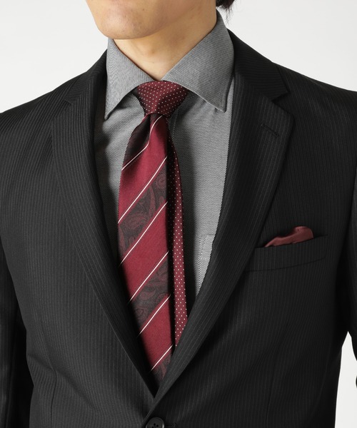 CROWDED CLOSET（クラウデッドクローゼット）の「ペイズリーレジメント/ドット クレリックタイ（ネクタイ・メンズ・ネイビー/ブラウン/ターコイズブルー/シルバー/ボルドー・FREE）」の5枚目の写真