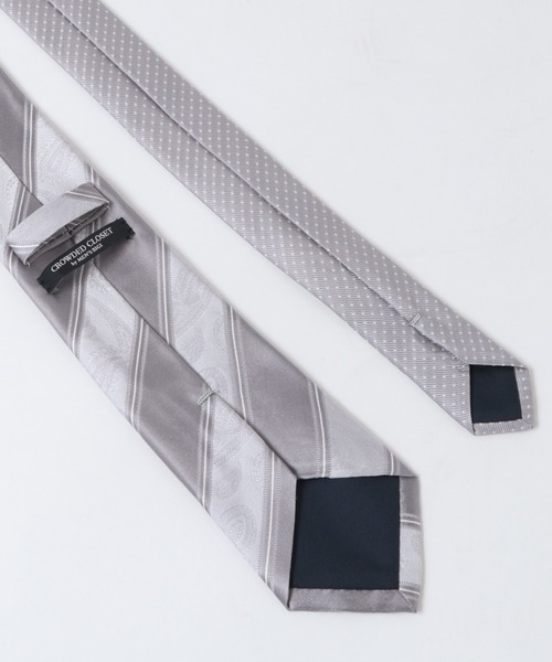 CROWDED CLOSET（クラウデッドクローゼット）の「ペイズリーレジメント/ドット クレリックタイ（ネクタイ・メンズ・ネイビー/ブラウン/ターコイズブルー/シルバー/ボルドー・FREE）」の11枚目の写真