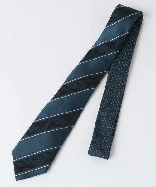 CROWDED CLOSET（クラウデッドクローゼット）の「ペイズリーレジメント/ドット クレリックタイ（ネクタイ・メンズ・ネイビー/ブラウン/ターコイズブルー/シルバー/ボルドー・FREE）」の9枚目の写真