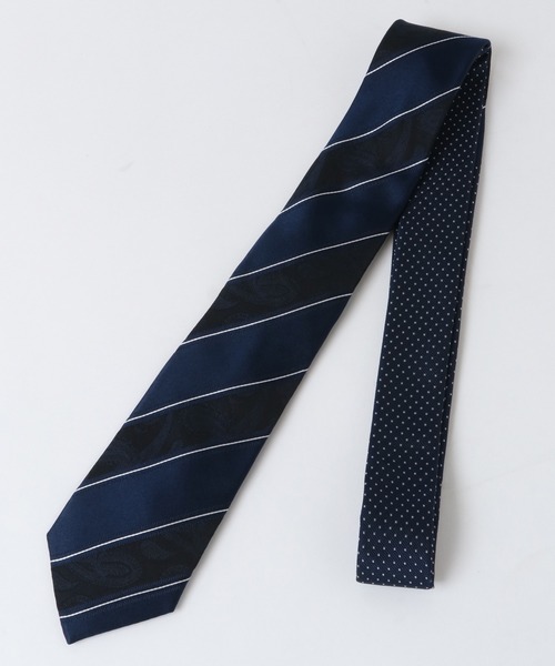 CROWDED CLOSET（クラウデッドクローゼット）の「ペイズリーレジメント/ドット クレリックタイ（ネクタイ・メンズ・ネイビー/ブラウン/ターコイズブルー/シルバー/ボルドー・FREE）」の10枚目の写真