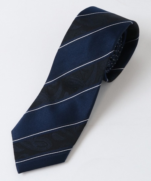 CROWDED CLOSET（クラウデッドクローゼット）の「ペイズリーレジメント/ドット クレリックタイ（ネクタイ・メンズ・ネイビー/ブラウン/ターコイズブルー/シルバー/ボルドー・FREE）」の12枚目の写真