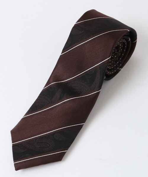 CROWDED CLOSET（クラウデッドクローゼット）の「ペイズリーレジメント/ドット クレリックタイ（ネクタイ・メンズ・ネイビー/ブラウン/ターコイズブルー/シルバー/ボルドー・FREE）」の15枚目の写真