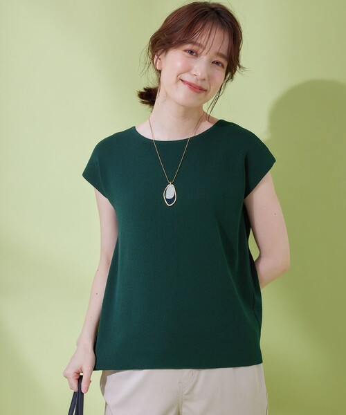 【前後2WAY/アンチピリング/洗濯機可】ノースリーブニット