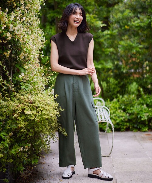 【前後2WAY/アンチピリング/洗濯機可】ノースリーブニット