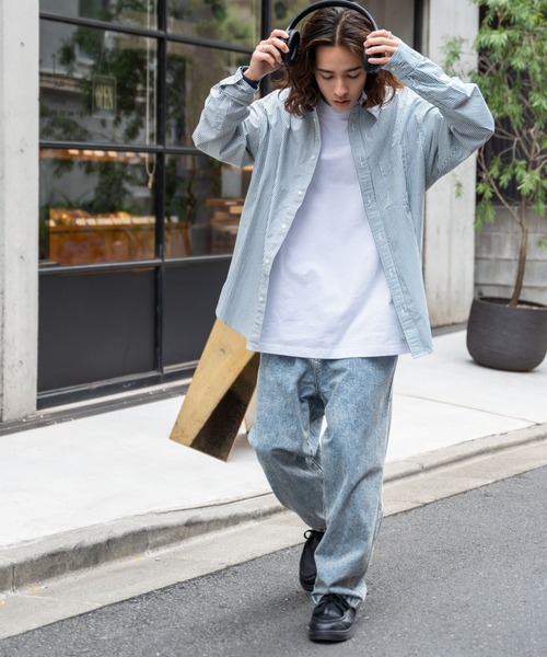 WEGO（ウィゴー）の「WEGO/スケーターズ タックワイドデニムパンツ（デニムパンツ・メンズ・ブラック系その他/グリーン系その他/スカイブルー/パープル系その他/レッド系その他/イエロー系その他・MEDIUM/LARGE）」の18枚目の写真