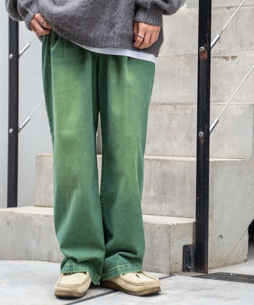 WEGO（ウィゴー）の「WEGO/スケーターズ タックワイドデニムパンツ（デニムパンツ・メンズ・ブラック系その他/グリーン系その他/スカイブルー/パープル系その他/レッド系その他/イエロー系その他・MEDIUM/LARGE）」の9枚目の写真