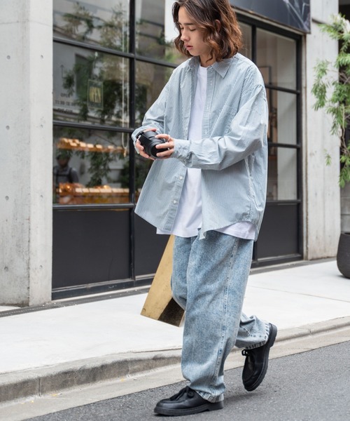 WEGO（ウィゴー）の「WEGO/スケーターズ タックワイドデニムパンツ（デニムパンツ・メンズ・ブラック系その他/グリーン系その他/スカイブルー/パープル系その他/レッド系その他/イエロー系その他・MEDIUM/LARGE）」の17枚目の写真