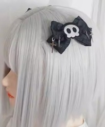 NOVESSEL（ノベセル）の「A'GEM/9 × .kom『NOVESSEL/ノベセル』スカルリボンヘアクリップ（バレッタ/ヘアクリップ）」