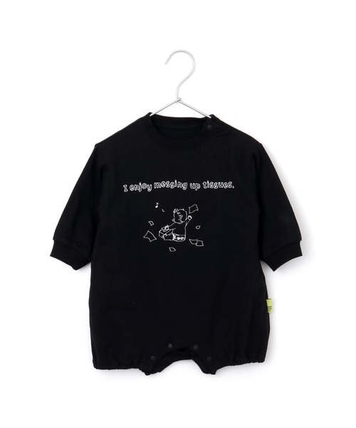 MAKE YOUR DAY(メイクユアデイ)の「楽しいコトファミリーロンパス(ロンパース・キッズ・オフホワイト/ブラック・80/70)」の9枚目の写真